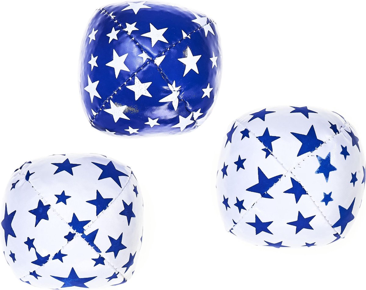 Set 3 Acrobat Juggling Balls Junior (80g.) white & blue