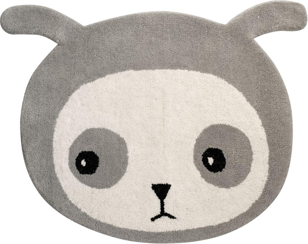 Luckyboysunday Vloerkleed 84 X 52 Cm Wol Wit/grijs