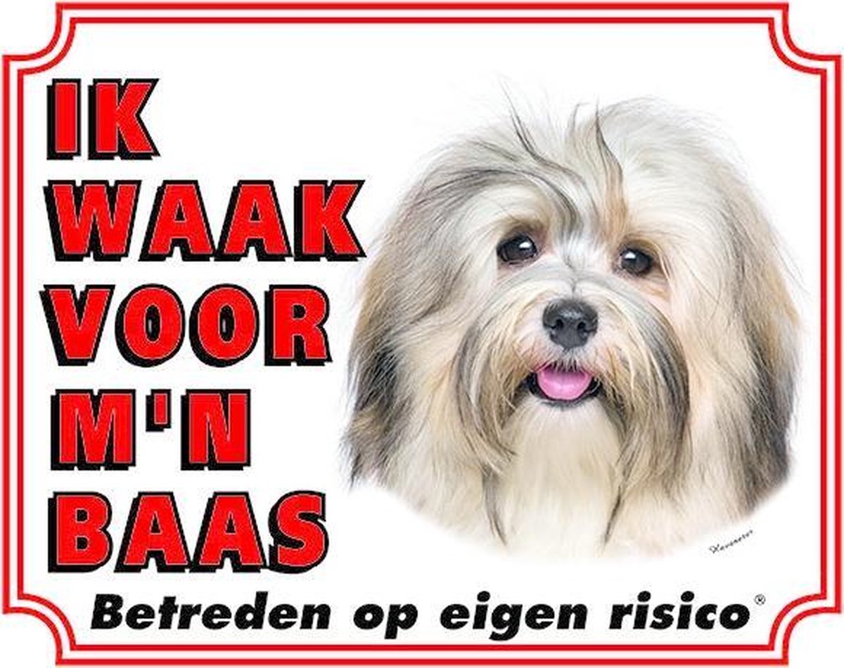 Havanezer Waakbord  Bruin - Ik waak voor mijn Baas