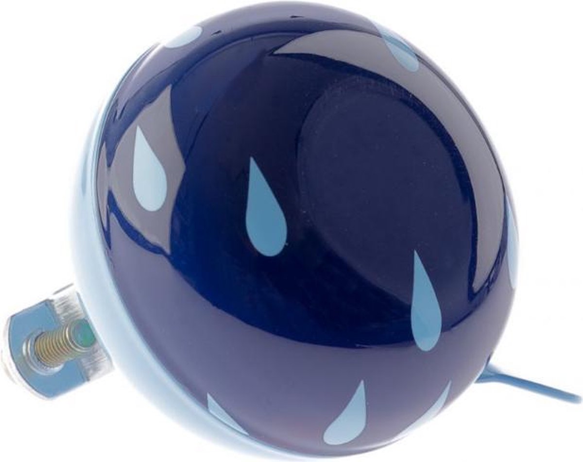 Fietsbel Niet Verkeerd Ding Dong Drops 60 mm - blauw/witte druppel