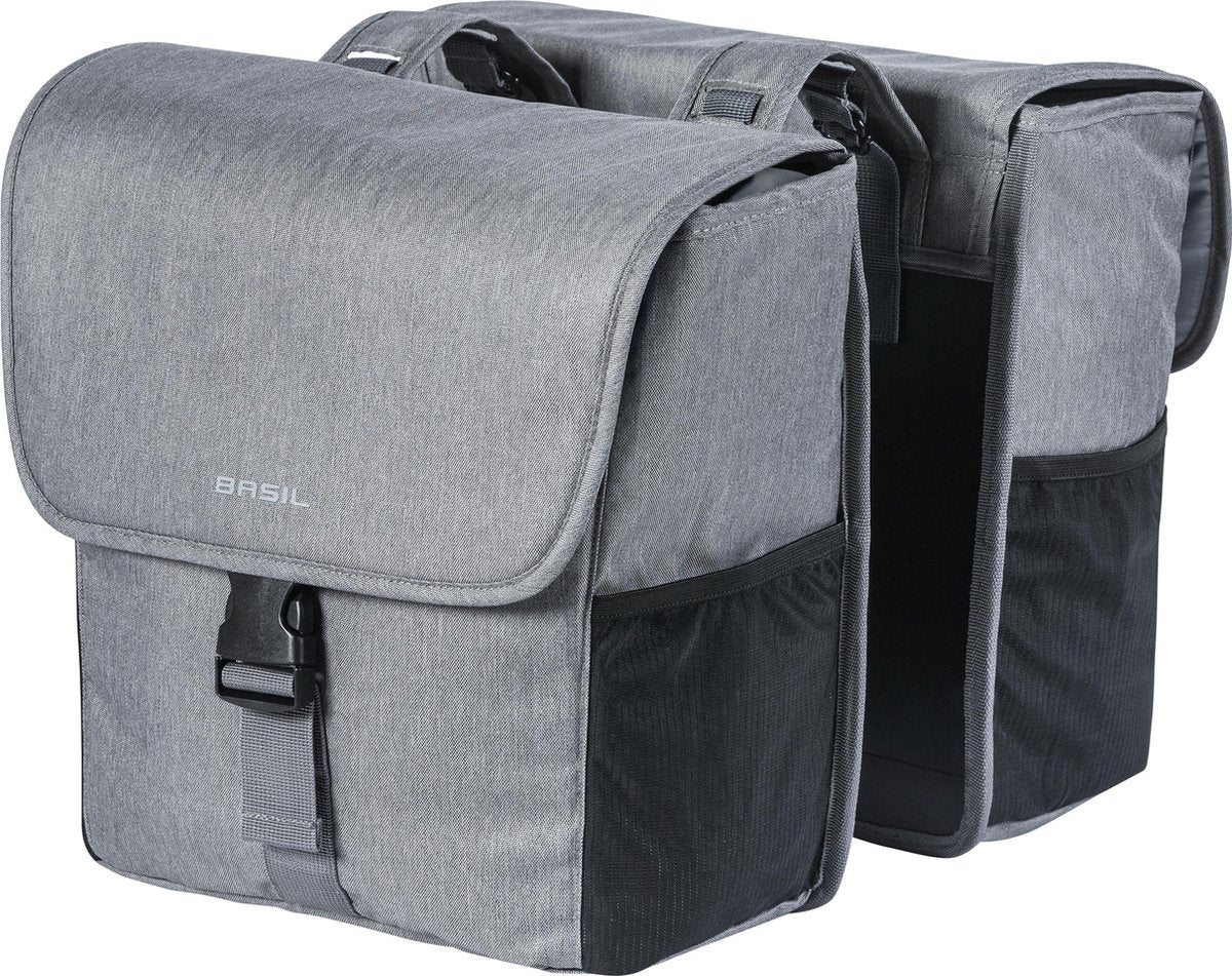 Basil GO Dubbele fietstas - Grijs - 32 Liter