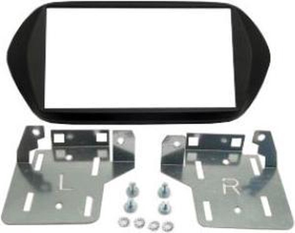 2-DIN frame ECO Fiat Tipo 2016- zonder oem navi Zwart