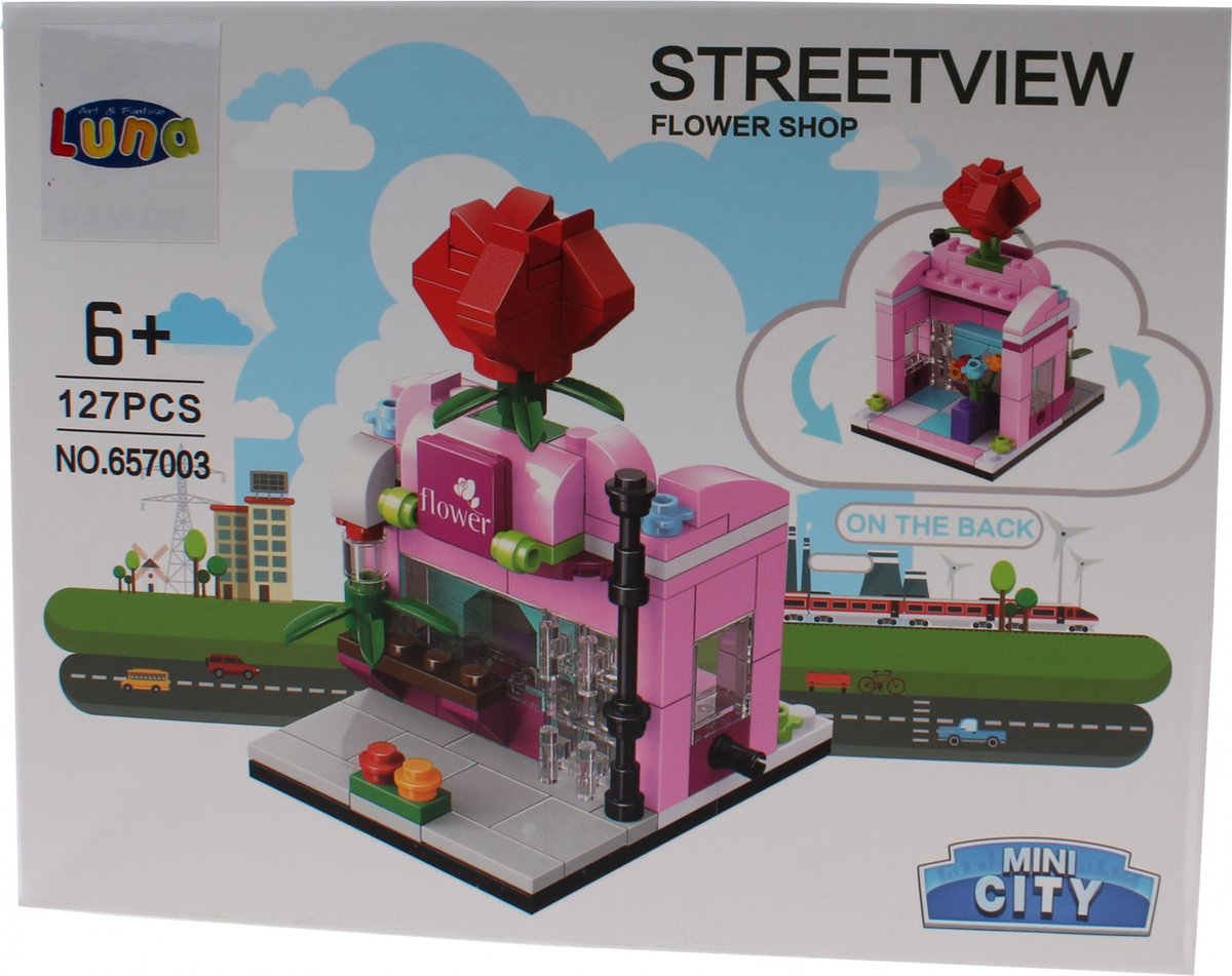 Luna Mini City Streetview Flower Shop Bouwset 127-delig (657003)