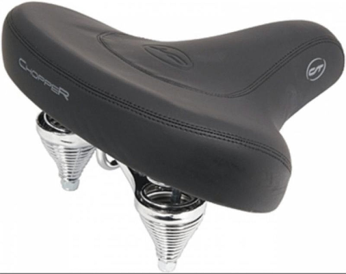 Contec Chopper Fietszadel  Zwart - Dubbele Vering