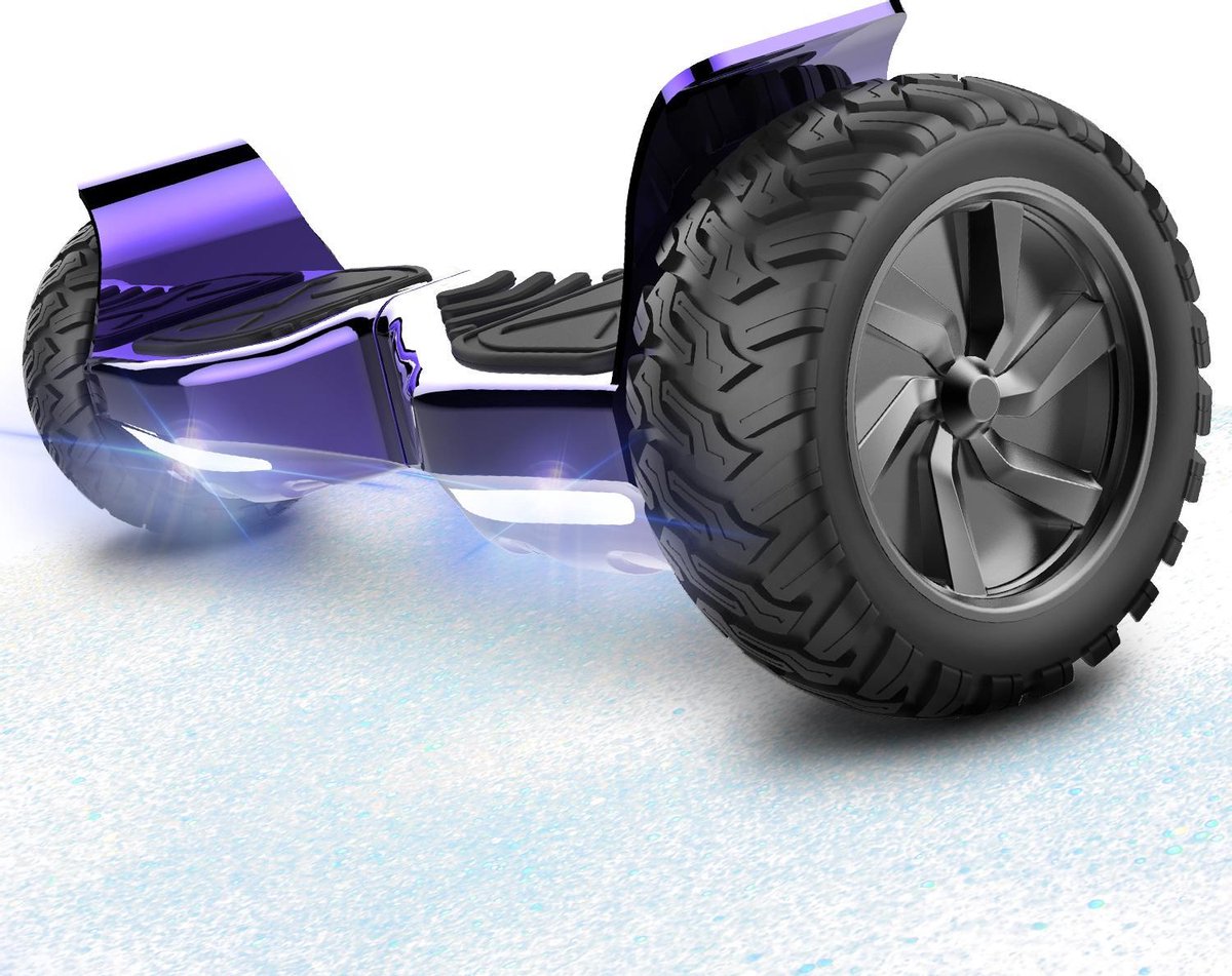 Evercross Challenger Hoverboard 8.5 Inch | 700W | Bluetooth Speaker | Paars Chroom
