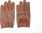 Driver leren autohandschoenen nappa bruin | maat L