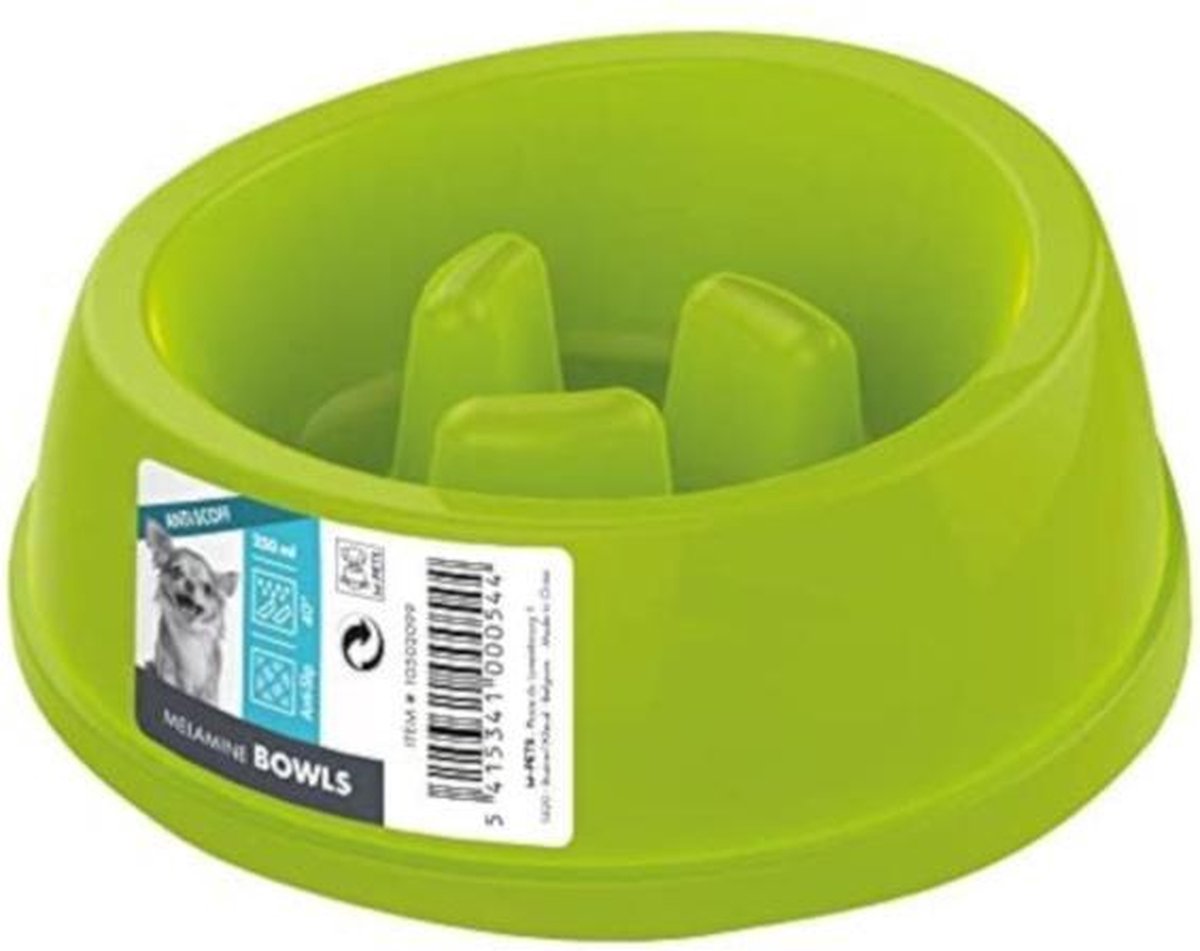 M-pets Slowfeeder 250 Ml 15 X 8 Cm Groen