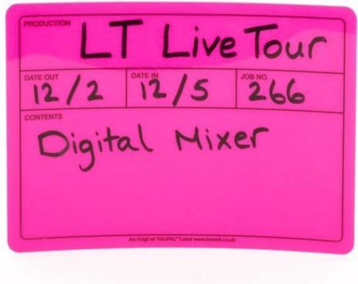 Visi-PAL™ Tour Label 178mm x 127mm Fluor Roze