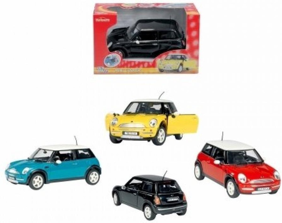Mini cooper 19 cm Kidsmate Majorette Mini Cabriolet blauw
