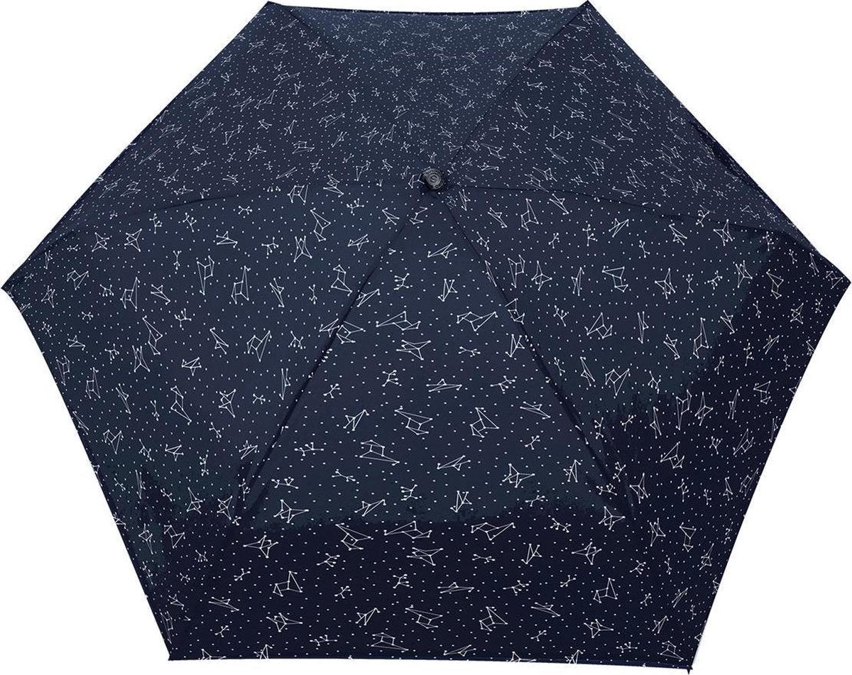 Smati Constellation  Opvouwbare Paraplu - Mini - Manueel - ø 93 cm - Constellation   Blauw/Zilver
