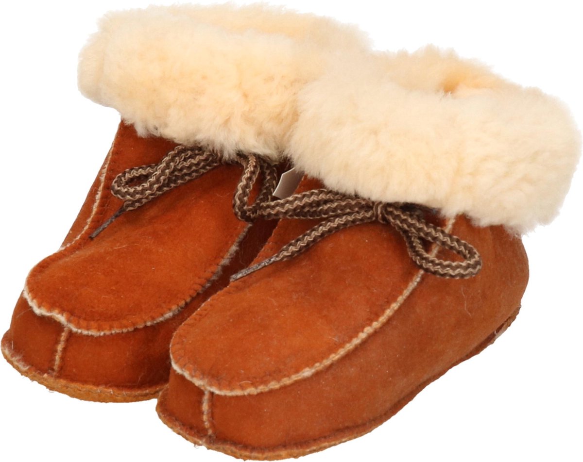 Bernardino® - Baby slofjes - Cognac - Unisex - Maat 21