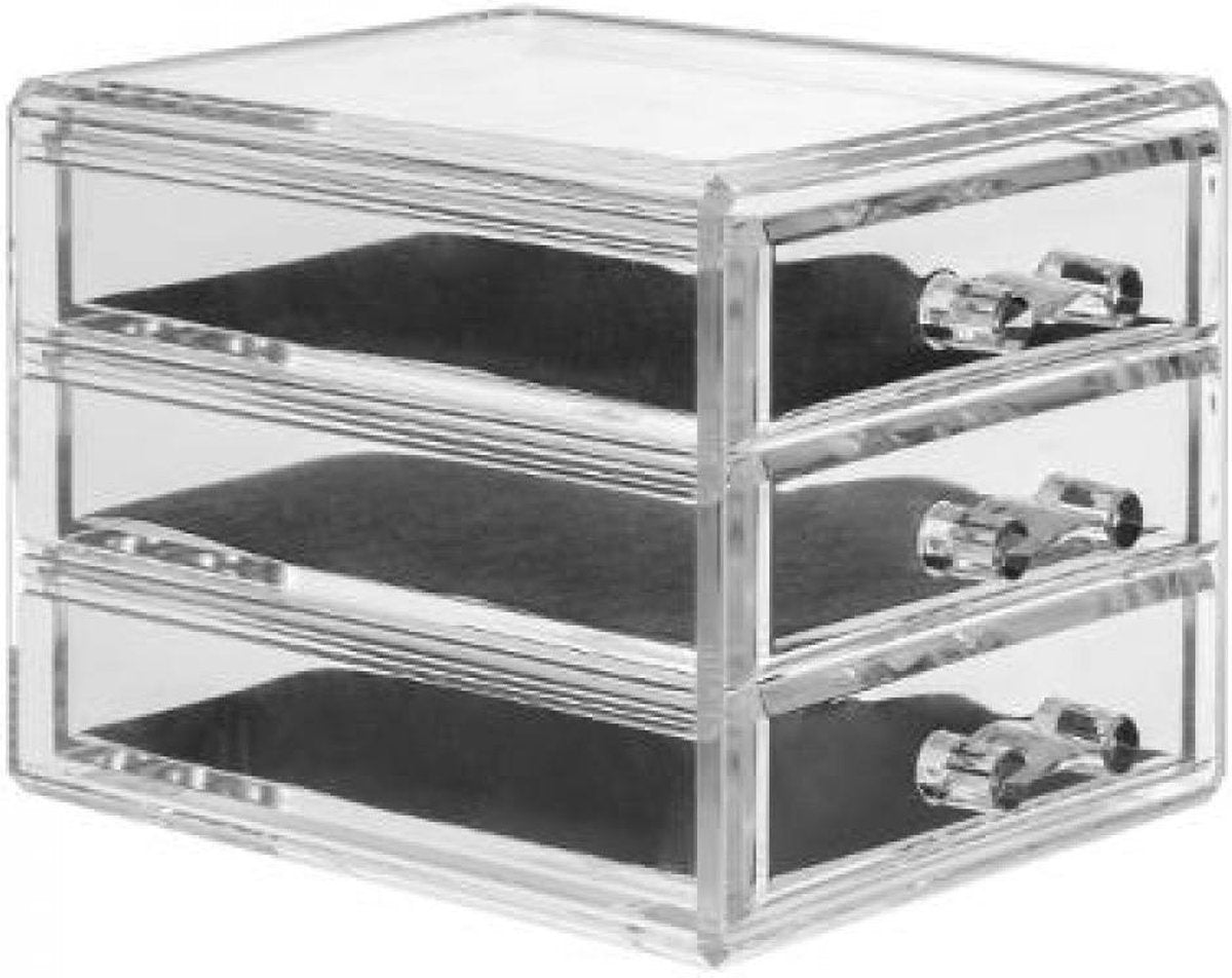 Dermarolling Makeup Organizer Transparant 3 laden - #155914