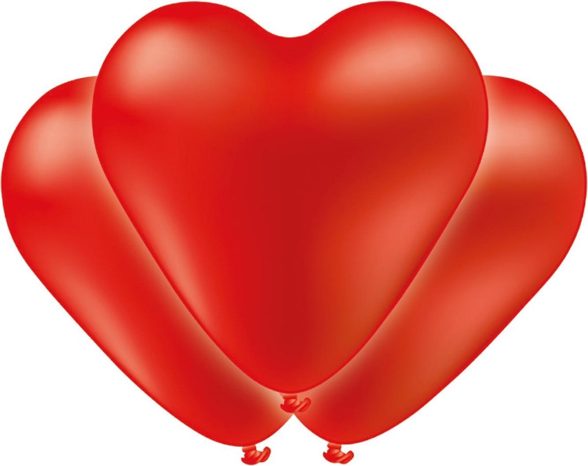 Tib Hart-ballonnen 38 Cm Latex Rood 5 Stuks