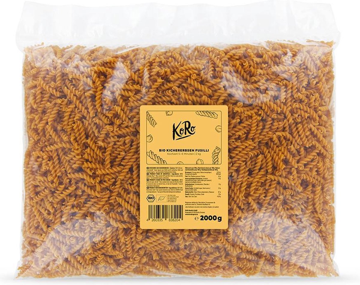 KoRo | Biologische kikkererwten fusilli | 2 kg