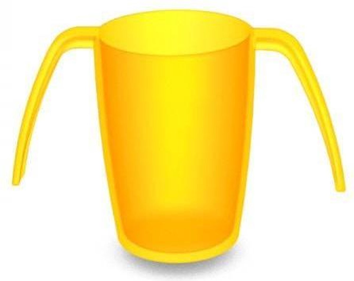 Beker met 2 handvatten 250 ml - geel