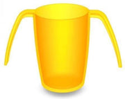 Beker met 2 handvatten 250 ml - geel