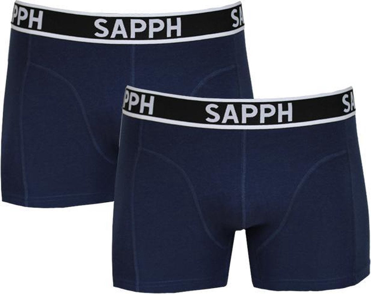 Sapph Men 2pack - Basic micro Heren Onderbroek - Navy - Maat M