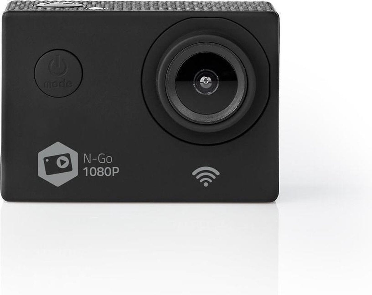 Action Cam | 1080p@30fps | 12 MPixel | Waterbestendig tot: 30.0 m | 90 min | Wi-Fi | App beschikbaar voor: Android™ / IOS | Mounts inbegrepen | Zwart