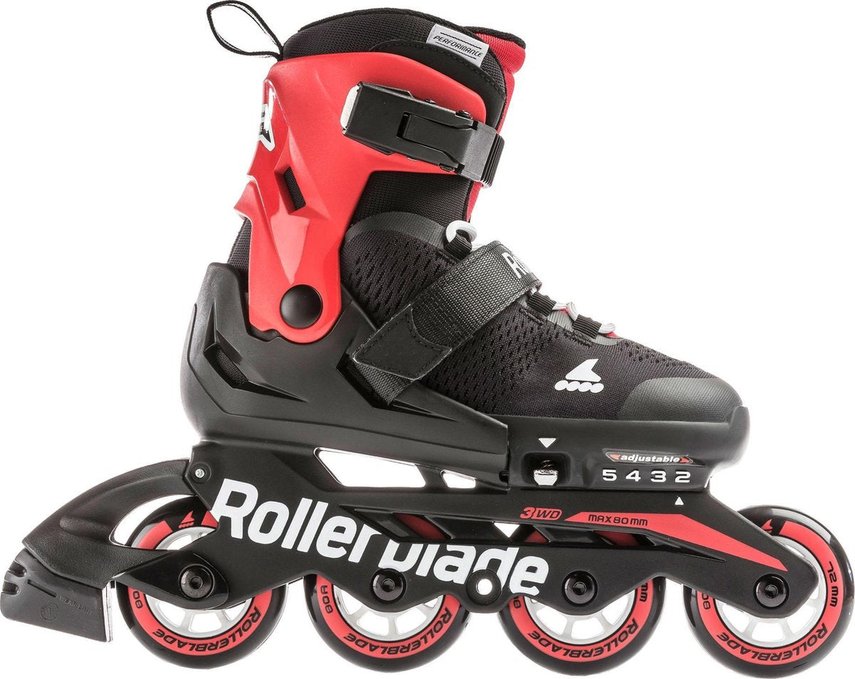 Rollerblade Microblade Inlineskates - Maat 28-32 - Unisex - zwart/ roze