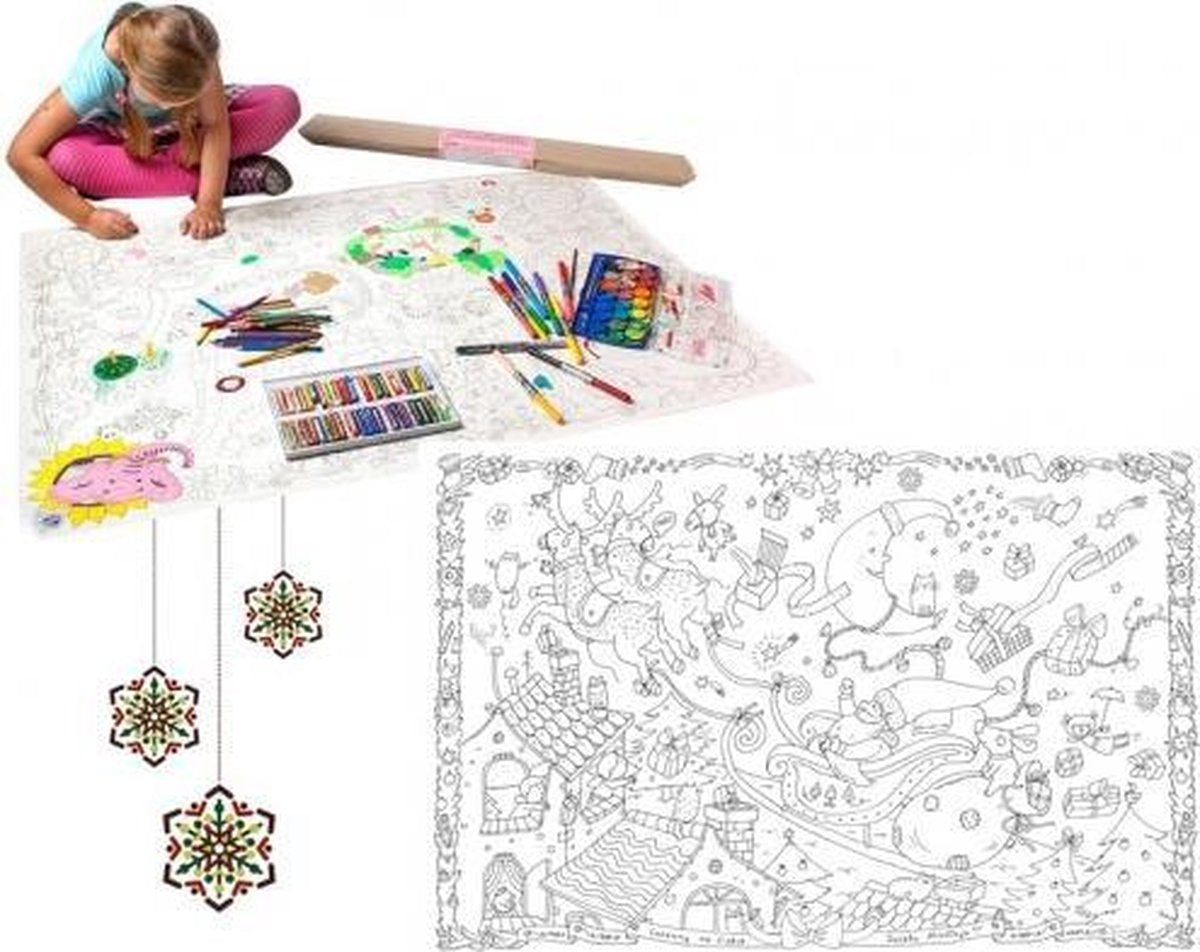 Monumi - Colouring Poster XXL "Christmas Eve Night"