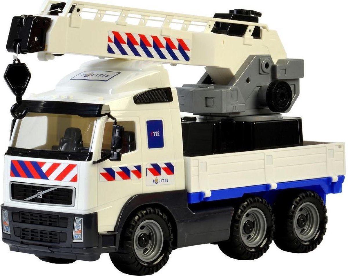 Polesie Politie Hijskraan Volvo Wit 49 Cm