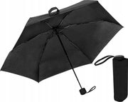 Opvouwbare Mini Paraplu - Klein & Opvouwbaar - Stormparaplu - Stevig Anti Storm & Wind - Windproof - 6 Panelen - Ø 90 cm - Ruimtebesparend & Compact - Zwart