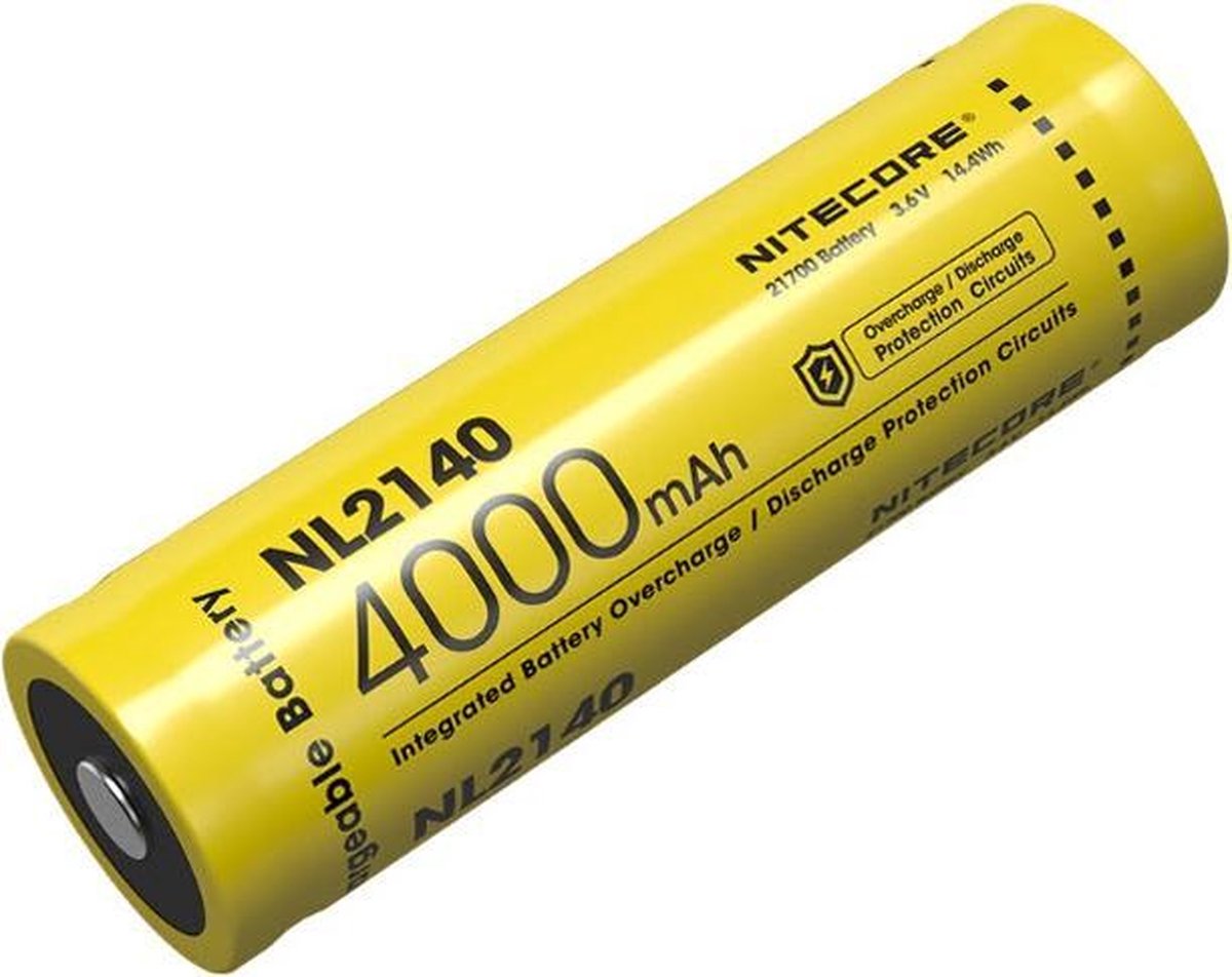 Nitecore NL2140 Oplaadbare 21700 Li-Ion batterij 4000mAh