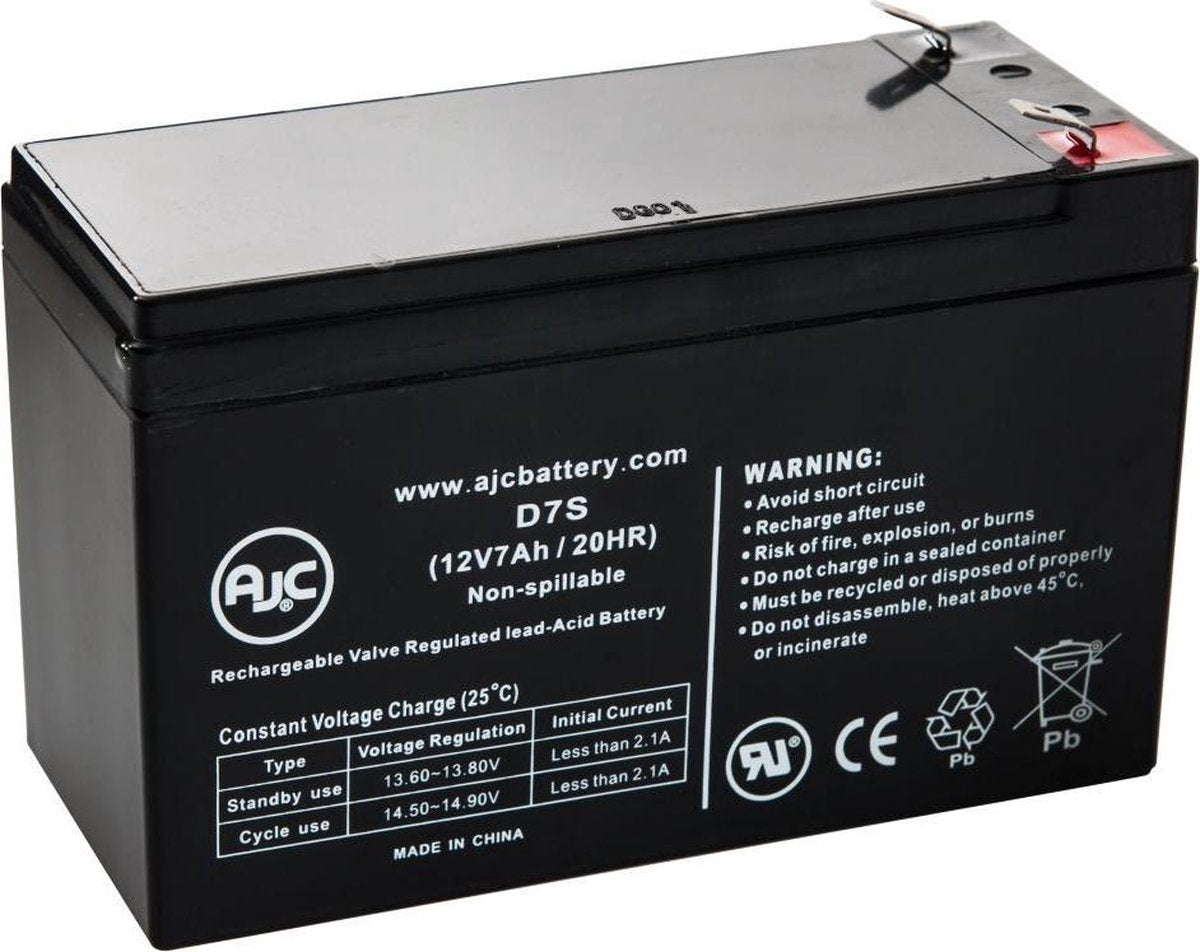 Yuasa NP7-12D 12V 7Ah Lood zuur Accu - Dit is een AJC® Vervangings Accu