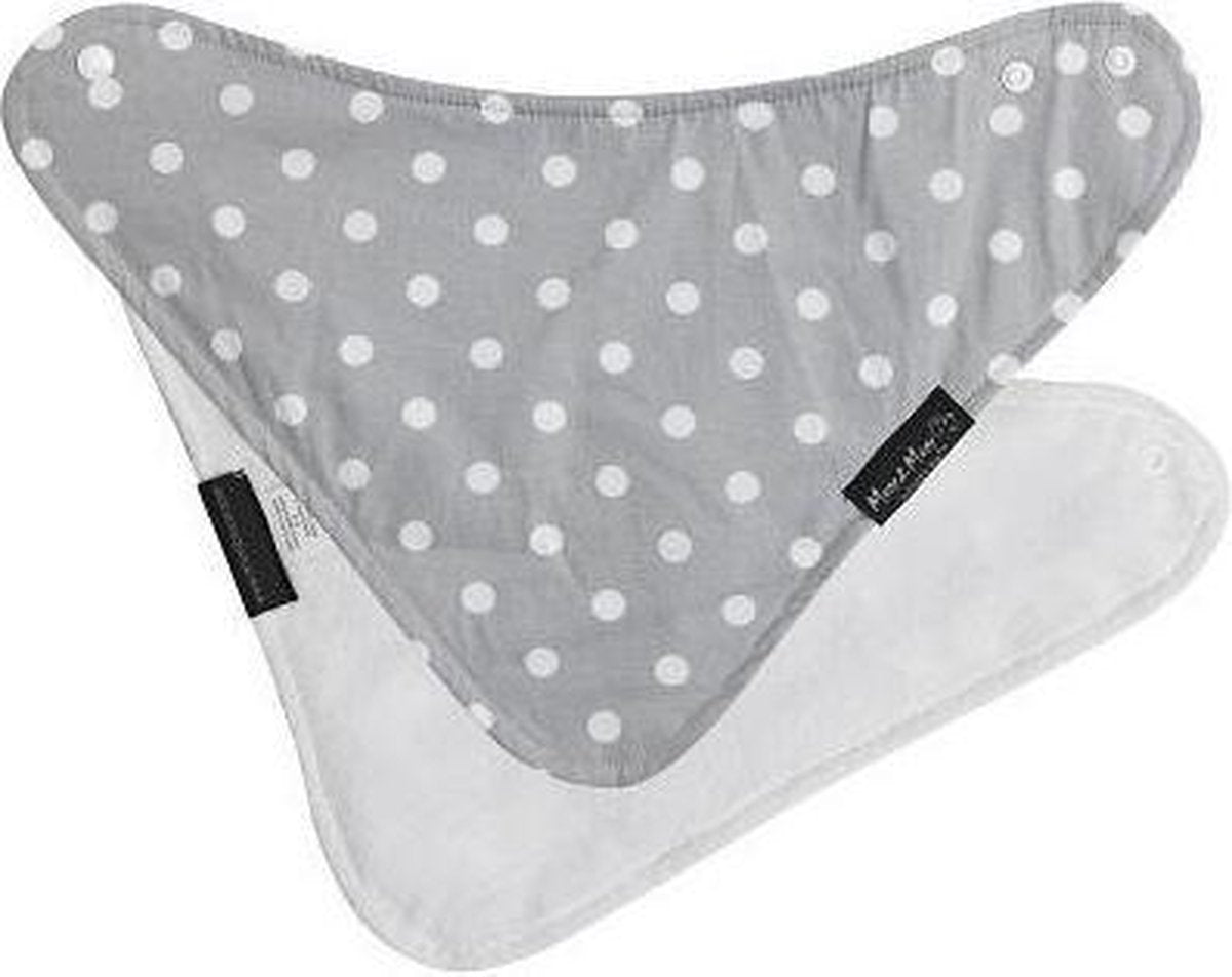 Mum2Mum - Fashion Bandana Wonderslab Katoen - Grijs met stippen