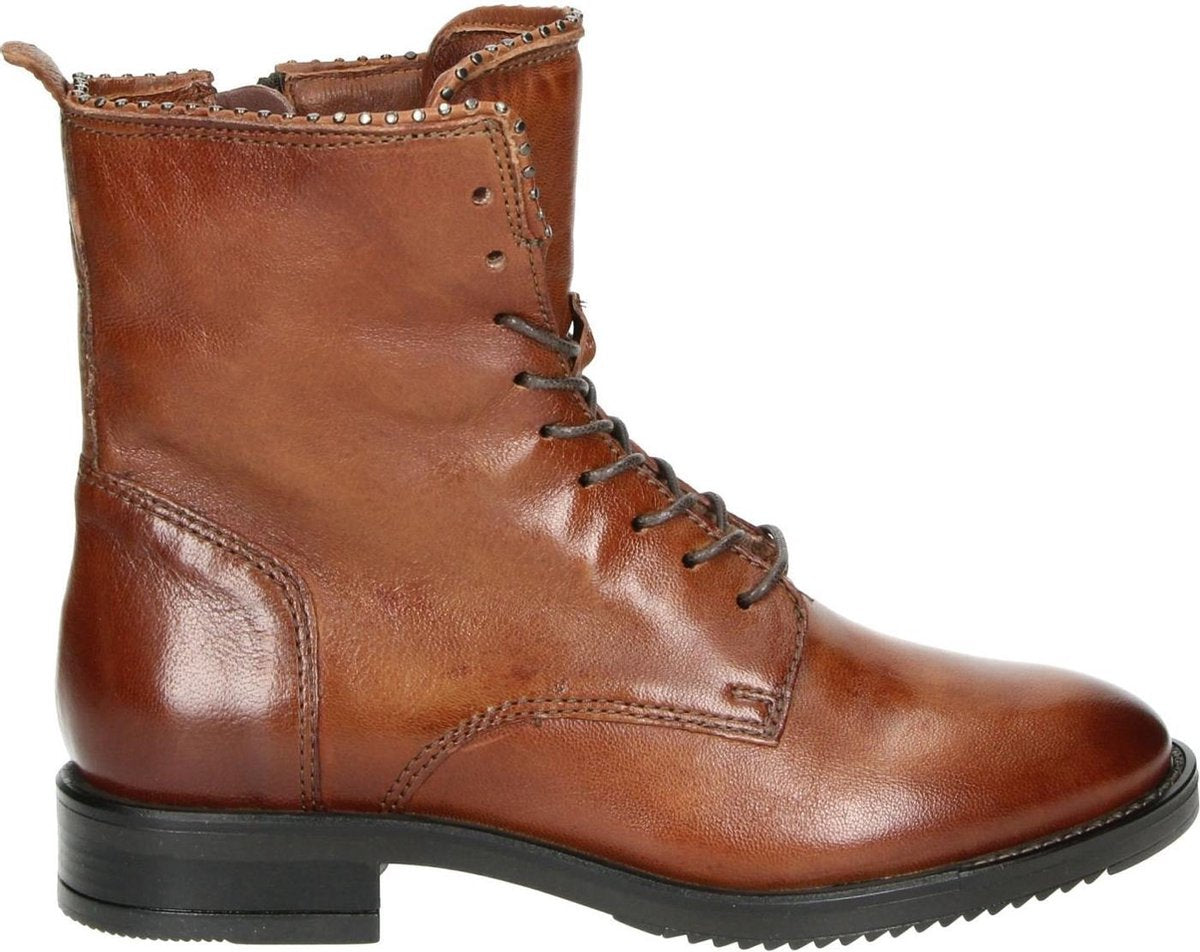Mjus dames veterboot - Cognac - Maat 42