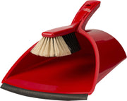Stoffer & Blik met Grote Opvangbak - Rood