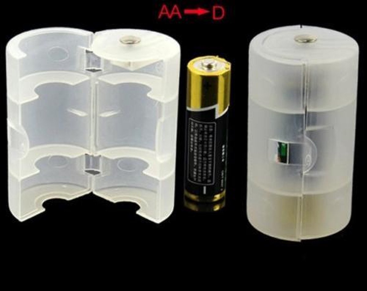 AA naar D batterij converter