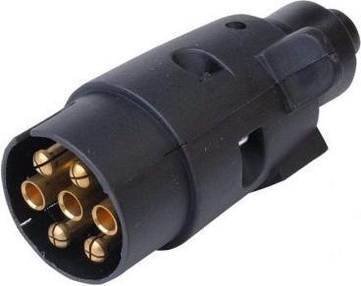 Aanhanger Stekker 7 polig 12 Volt - Zwart