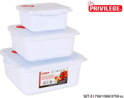 Privilege vershoudbakjes 750 - 1500 - 2750 cc