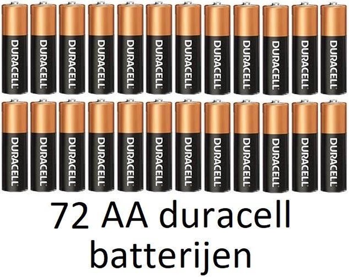 72 stuks AA Duracell alkaline batterijen