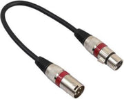 Coretek XLR (m) - XLR (v) audiokabel / zwart/rood - 0