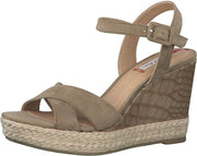S.Oliver Sandalen met sleehak taupe - Maat 38