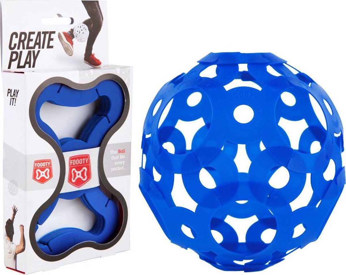 FOOOTY Reis Voetbal Blauw - Creëer je eigen Bal voor Binnen en Buiten