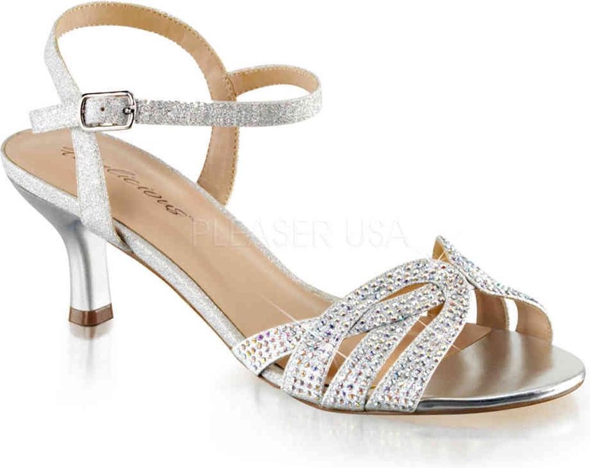 Fabulicious Hoge hakken -38 Shoes- AUDREY-03 US 8 Zilverkleurig