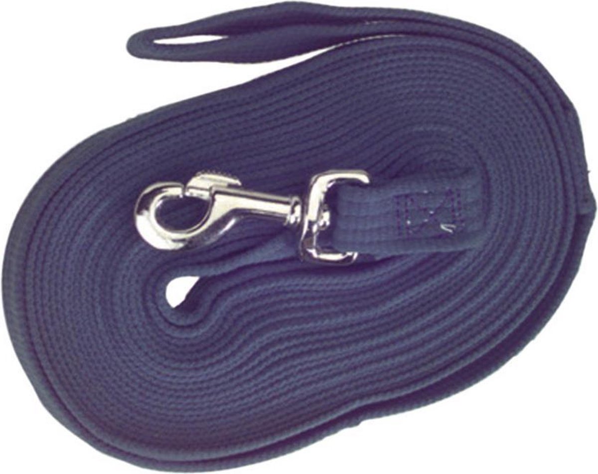 DW4Trading® Weatherbeeta paarden longeerlijn soft feel 9mtr navy