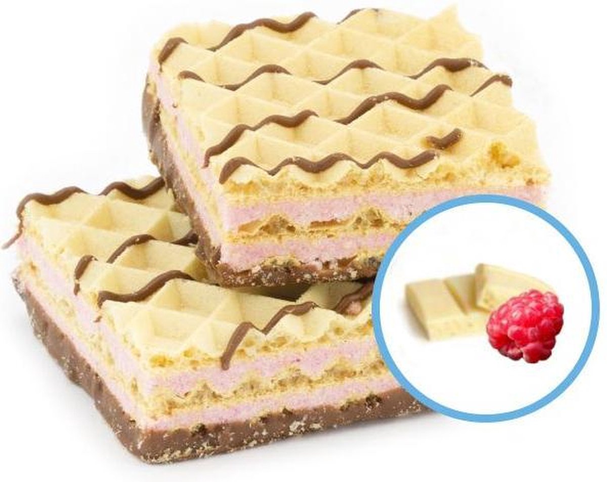 Protiplan | Wafel Witte Chocolade Framboos | 5 x 41