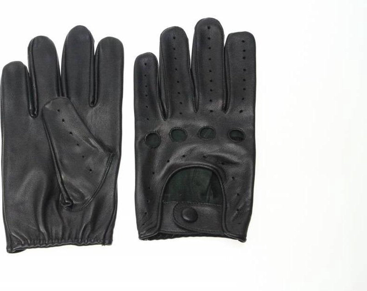 Driver zwart leren autohandschoenen | maat XL