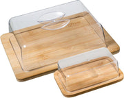 Bamboe Set Kaasplank met stolp en kaasdoos