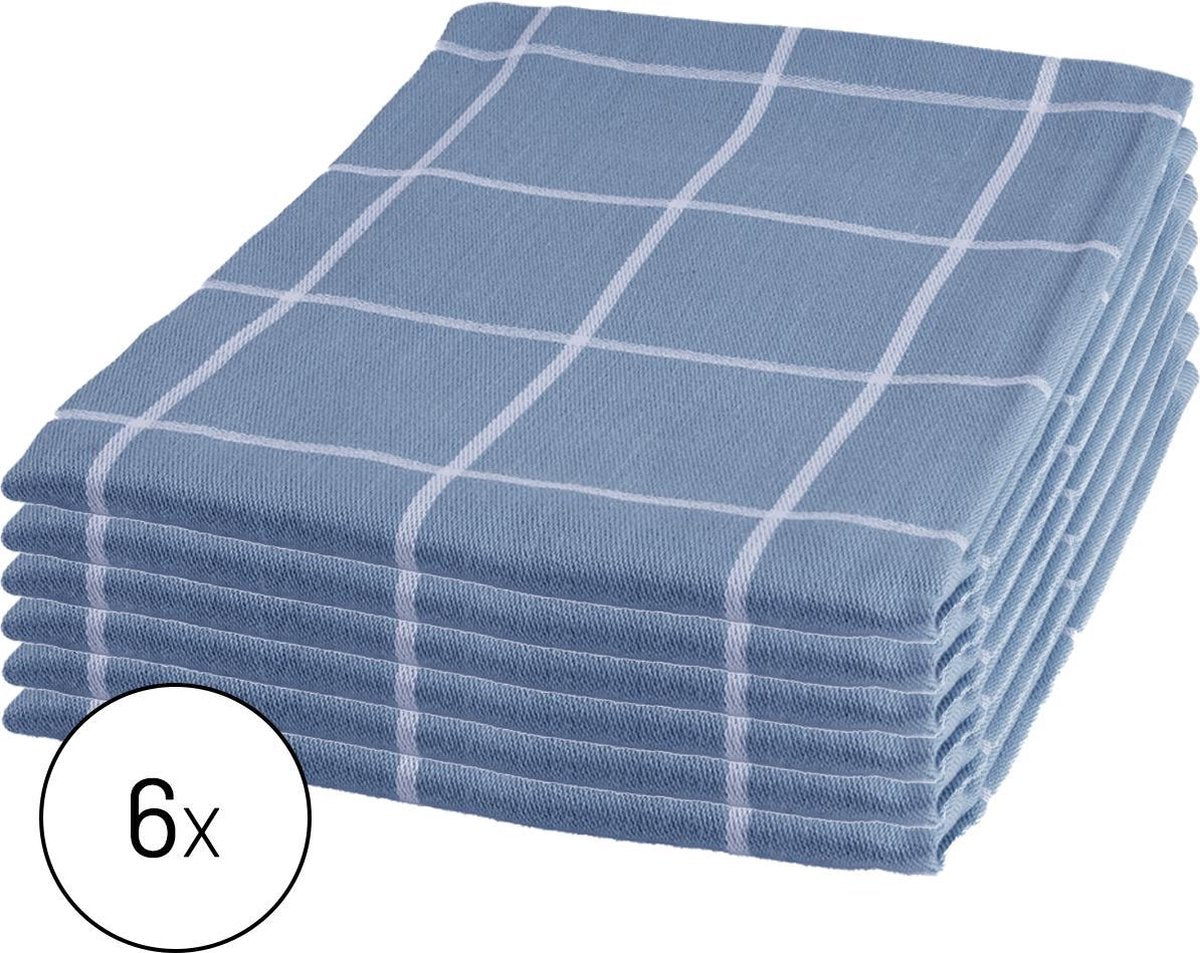 Byrklund Set Blauw - 6x Theedoek 50x70cm