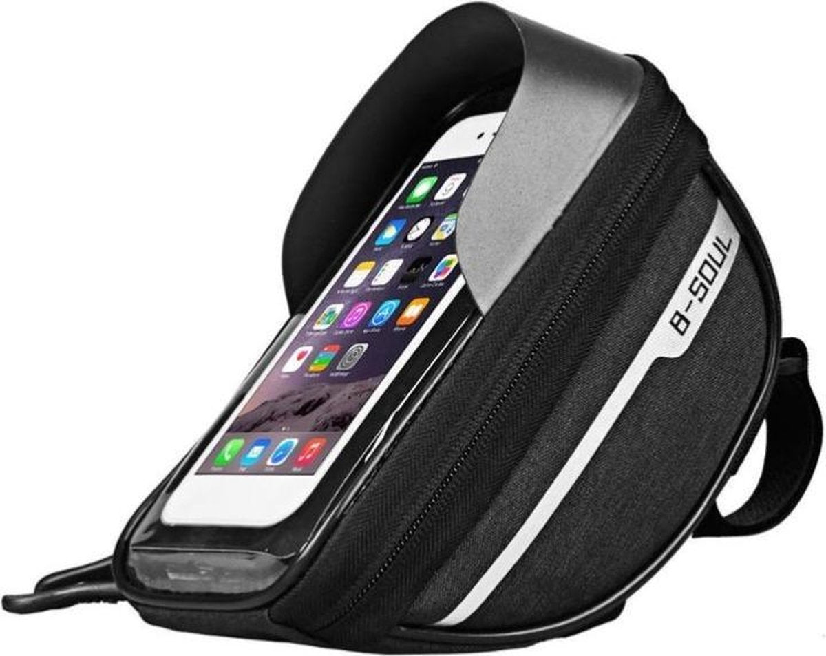 Waterdichte Universele Stuurtas - Fietstas - Fiets Stuur Smartphone Tas - Mobielhouder fiets - Fietstas Telefoon - Fietstas Mobiel - iPhone - Samsung - Huawei - HTC - Mountain Bike - All Terrain Bike - Wielrenfiets - Wielrennen - Met Rits - Compact