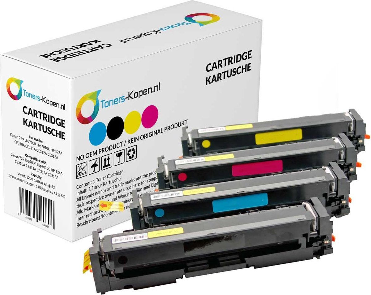 Canon 054H Compatibel Set van 4x Toner Toners-kopen_nl
