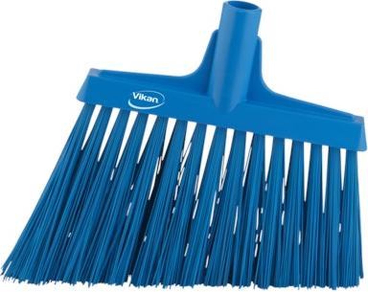 Vikan Hygiene 2914-3 hoekbezem blauw harde schuine vezels 40x300mm