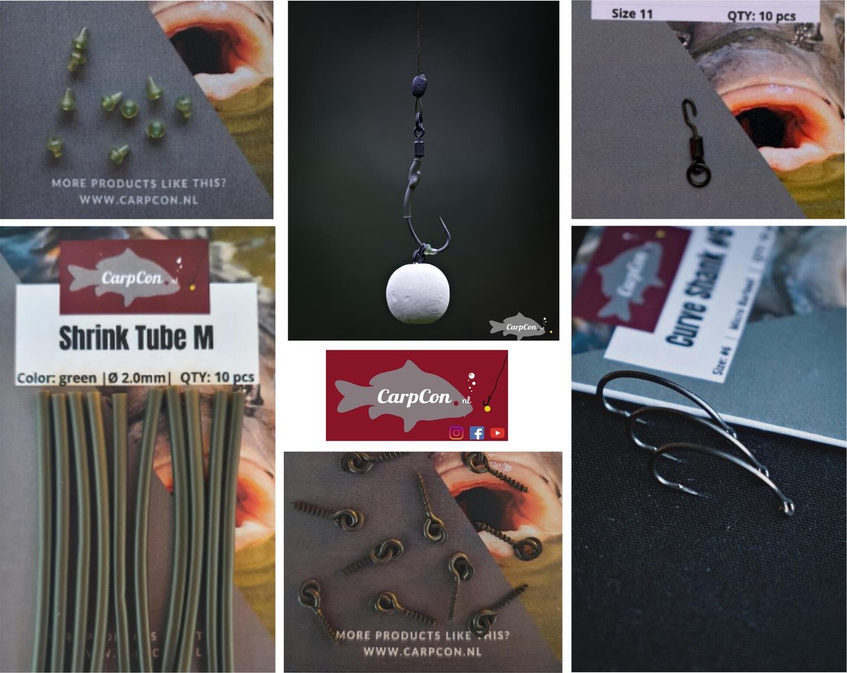 Ronnie/Spinner Rig Kit #4 - 5 onderdelen - Maak zelf je eigen karper onderlijn! - Voordeelpakket - karper set - Spinner Rig