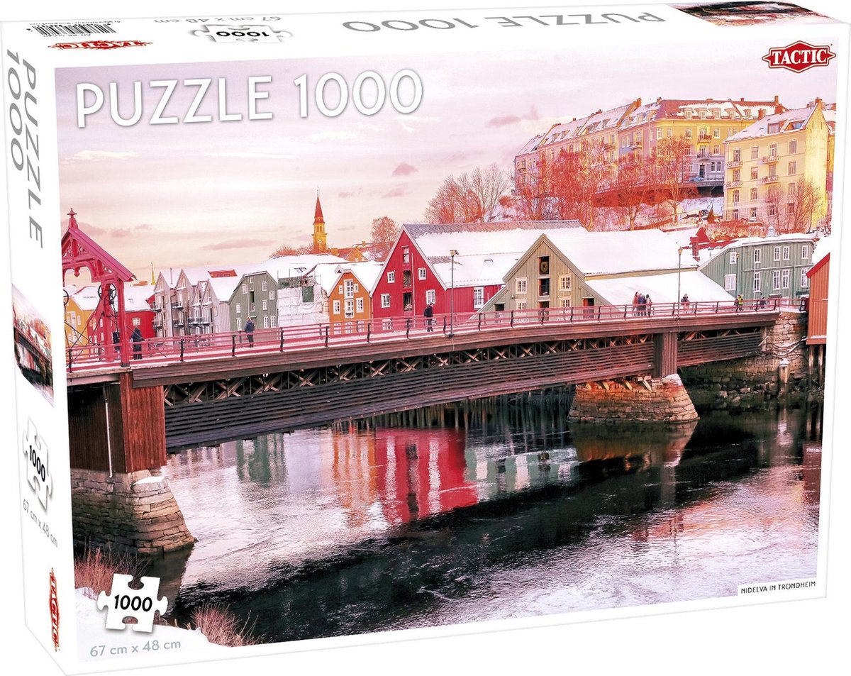 Puzzel Around the World Nothern Stars: Nidelva in Trondheim - 1000 stukjes