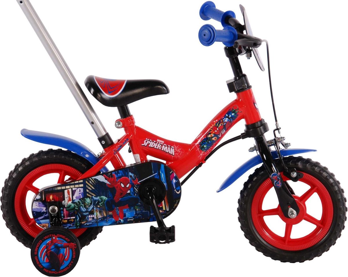 Spider-Man Kinderfiets - Jongens - 10 inch - Rood/Blauw